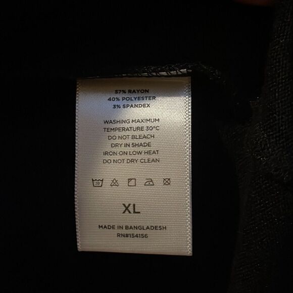 Mod Ref Black Boxy Cap Rolled Sleeves Top XL - Picture 5 of 5